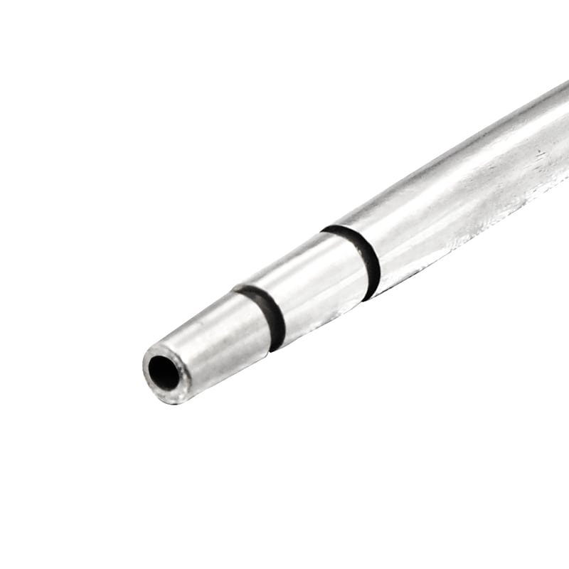 304 Stainless Steel Static Tube 130 x 60 mm, Silver Tube, Tip View