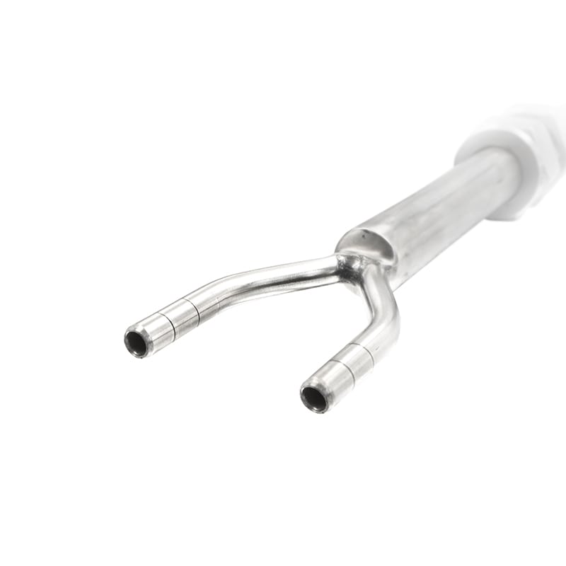304 Stainless Steel S Type Pitot Tube for Measuring Bi Directional Air Flow 6mm x 300mm, Silver Probe, Tip View