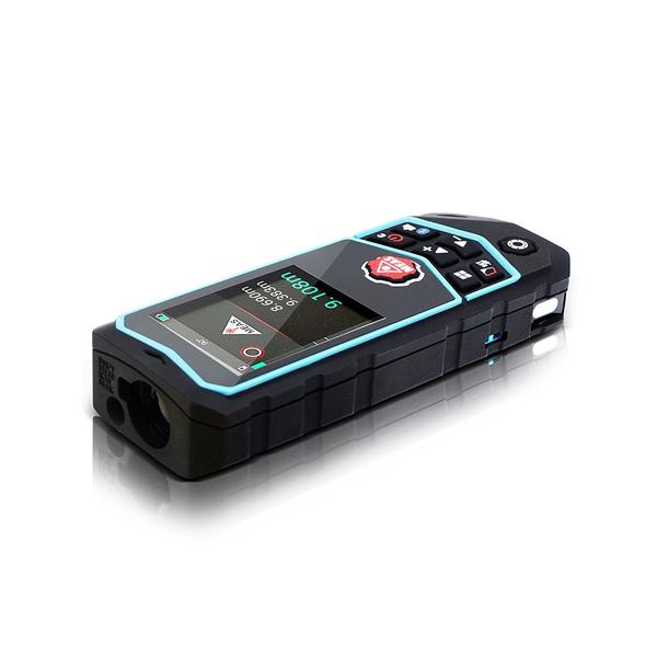 Laser Distance Range Finder Meter Measuring Electronic, Black Device, Flat View