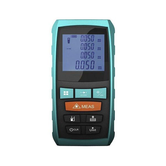 Laser Distance Digital Range Finder Meter Diastimeter Measuring Device, Black Device, Front View