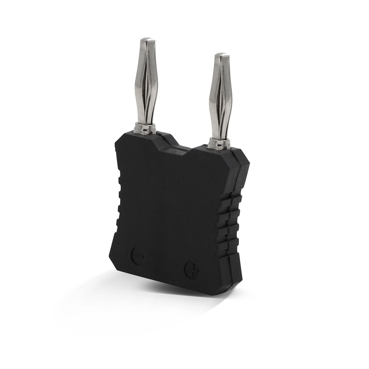 Black probe with two protruding silver metal points