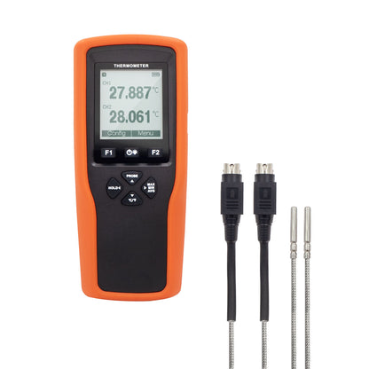 TC0372 High Precision RTD Thermometer Datalogger w/ two probes  -200°C  / -328°F