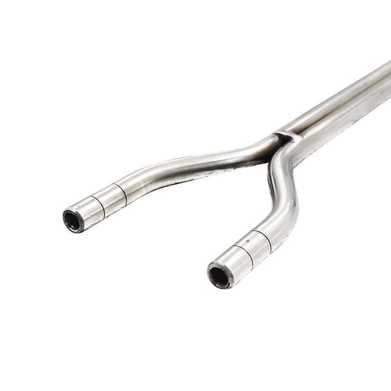 304 Stainless Steel S Type Pitot Tube for Measuring Bi Directional Air Flow 6mm x 300mm, Silver Probe, Bottom View