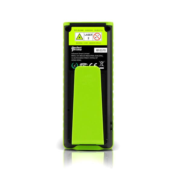 Laser Distance Digital Diastimeter With Clip Water & Dust proof, Green Device, Back View