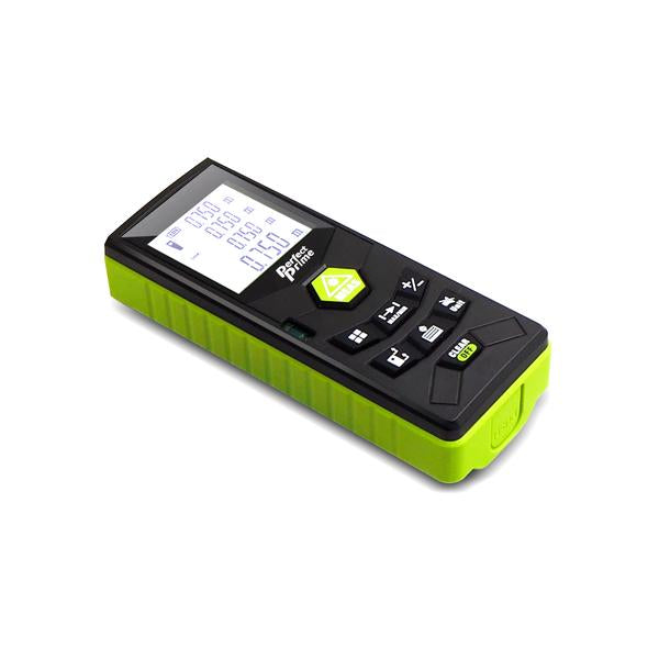Laser Distance Digital Diastimeter With Clip Water & Dust proof, Green Device, flat Bottom View