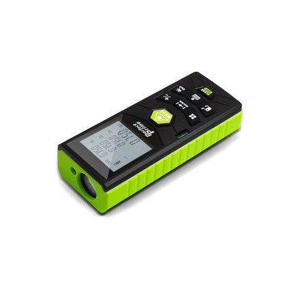 Laser Distance Digital Diastimeter With Clip Water & Dust proof, Green Device, Flat View