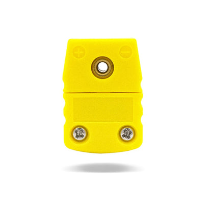 K-Type Female Flat Connector, Yellow Device, Flat View