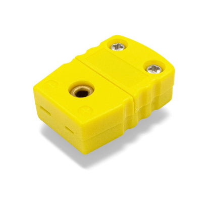 K-Type Female Flat Connector, Yellow Device, Side View