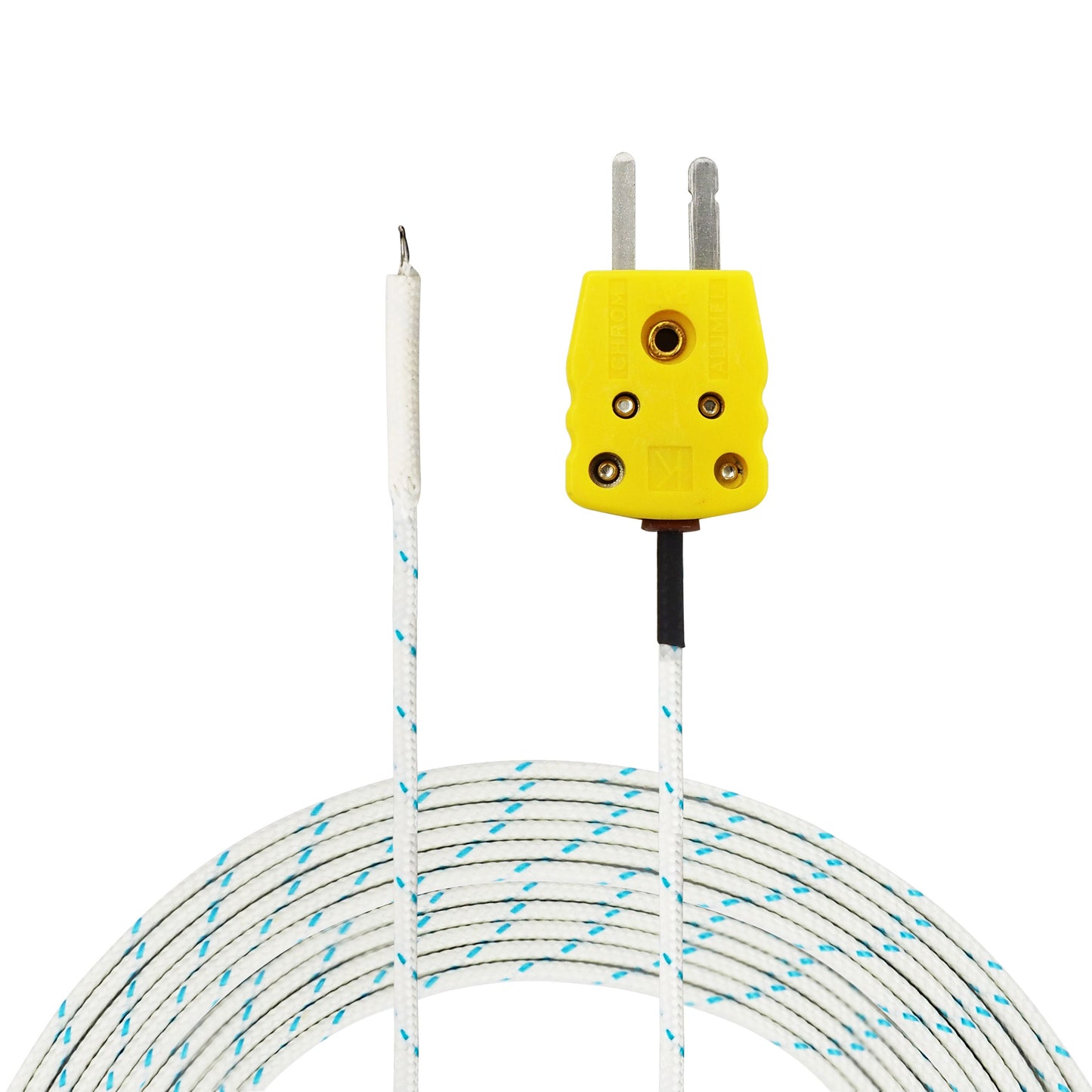 K- type probe wrapped for thermometer and thermocouple