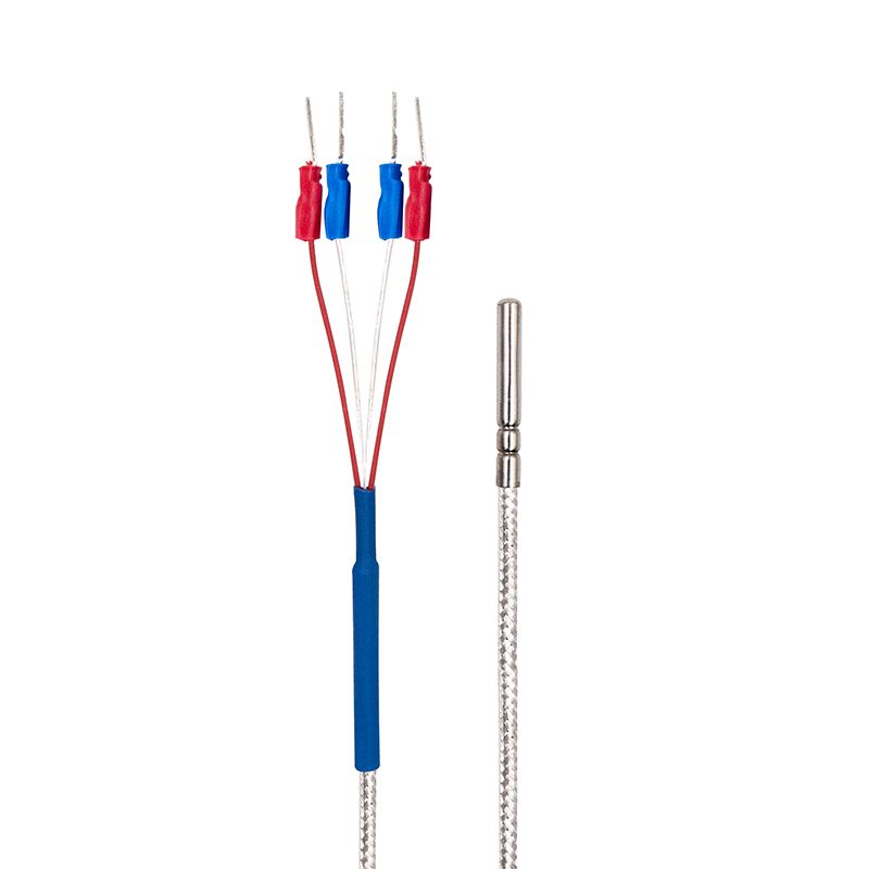 4 Wires Class A Temperature Sensor -200~200°C / -328~392°F, White Cable, straight up