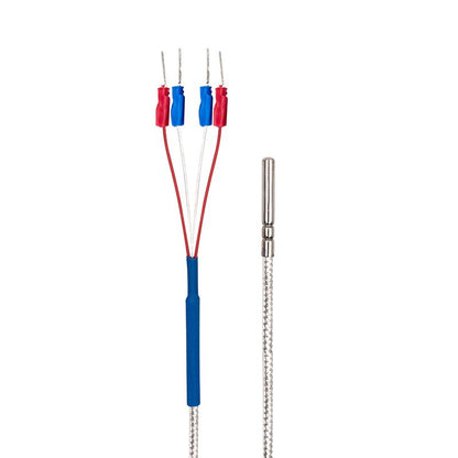 4 Wires Class A Temperature Sensor -200~200°C / -328~392°F, White Cable, straight up